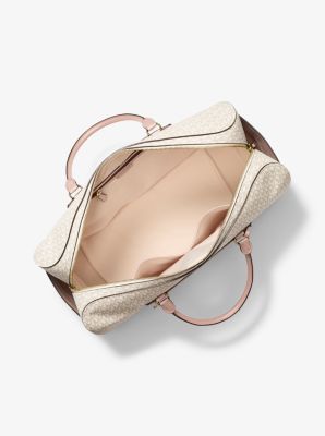 Borsa da weekend Jet Set Travel extra-large con logo in VANIGLIA/ROSA TENUE | Michael Kors