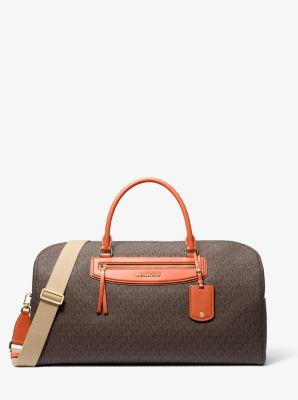 MK Weekender Jet Set Travel Extra-Large Mit Signature-Logomuster - Orange