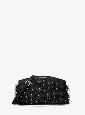 Wandelbare Clutch Athena mit Blumenapplikationen