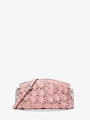 Wandelbare Clutch Athena mit Blumenapplikationen