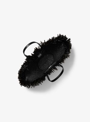 Petit cabas Isa crochet&eacute; &agrave; la main in NOIR/NOIR | Michael Kors