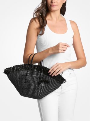 Petit cabas Isa crochet&eacute; &agrave; la main in NOIR/NOIR | Michael Kors