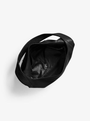 MICHAEL Michael Kors Lena Large Leather Hobo Bag in Black