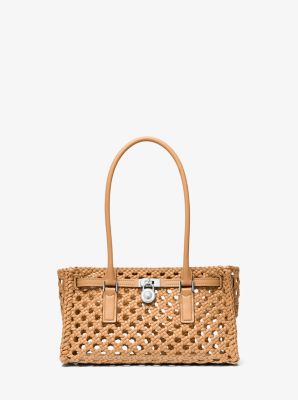 MK Handgewebte Henkeltasche Hamilton Moderne Small - Braun