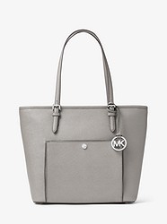 Jet Set Travel Large Leather Tote - PEARL GREY - 30S6STTT3L