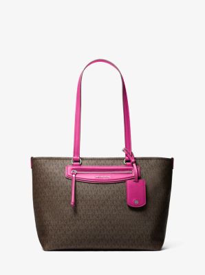 MK Shopper Jet Set Travel Medium Mit Signature-Logomuster - Rosa