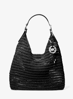 MK Gehäkelte Hobo Bag Nolita Large - Schwarz