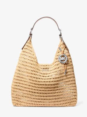 MK Gehäkelte Hobo Bag Nolita Large - Natur