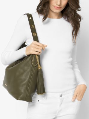 Brooklyn Large Leather Shoulder Bag Michael Kors Canada