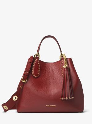 Michael michael kors brooklyn large leather on sale satchel