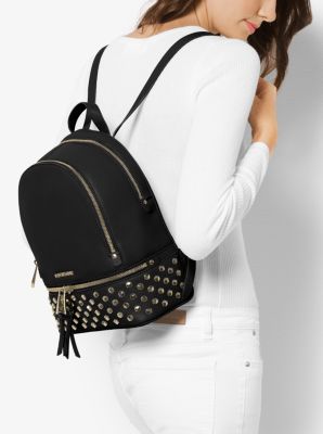 Michael kors rhea rose studded clearance backpack