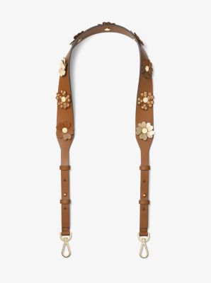 Floral Applique Leather Shoulder Strap Michael Kors Canada