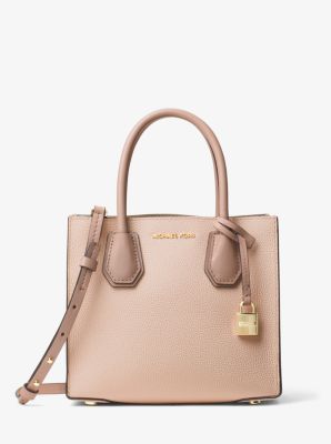 Mercer Medium Two-Tone Pebbled Leather Crossbody Bag