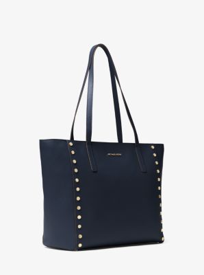 Rivington Large Studded Leather Tote Bag Michael Kors