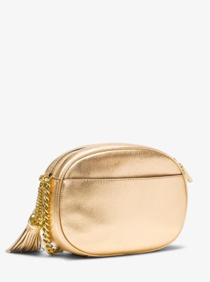 Ginny Medium Metallic Leather Crossbody Bag