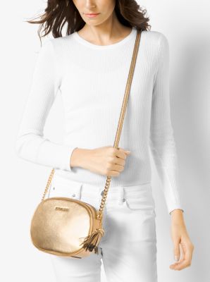 Ginny metallic cheap leather crossbody