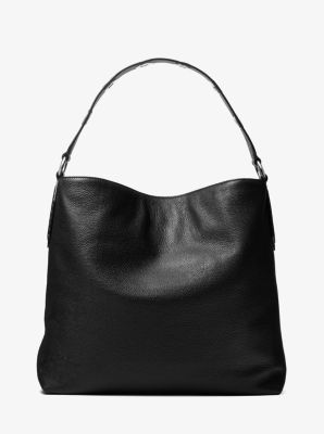 Michael kors brooklyn large shop leather shoulder bag black