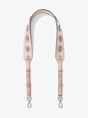 Floral-Embellished Leather Shoulder Strap | Michael Kors
