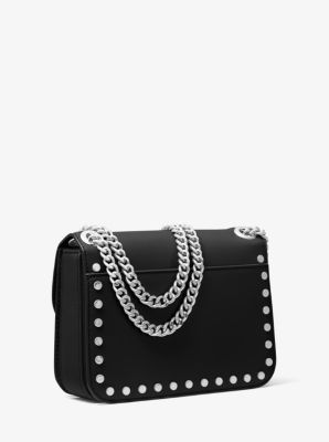 Michael michael kors sloan editor hot sale star studded leather shoulder bag