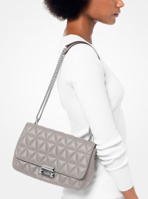 michael kors pearl grey purse