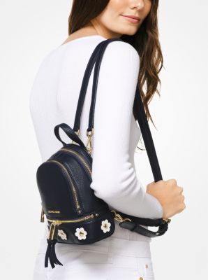 Rhea Mini Floral Appliqu Leather Backpack Michael Kors