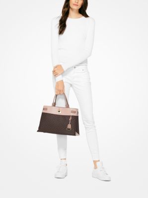 Michael kors gramercy medium logo satchel sale