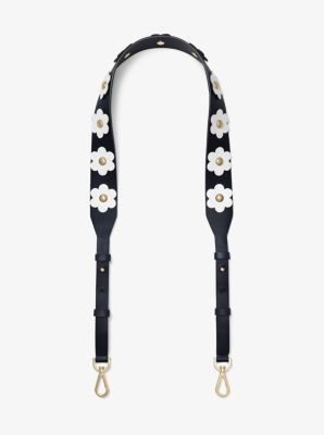 Michael Kors Black & White Floral Applique Leather Shoulder Strap – Just  Gorgeous Studio