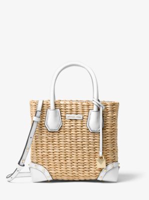 michael kors straw tote