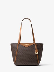 Whitney Small Logo Tote - BROWN - 30S8GN1T1B