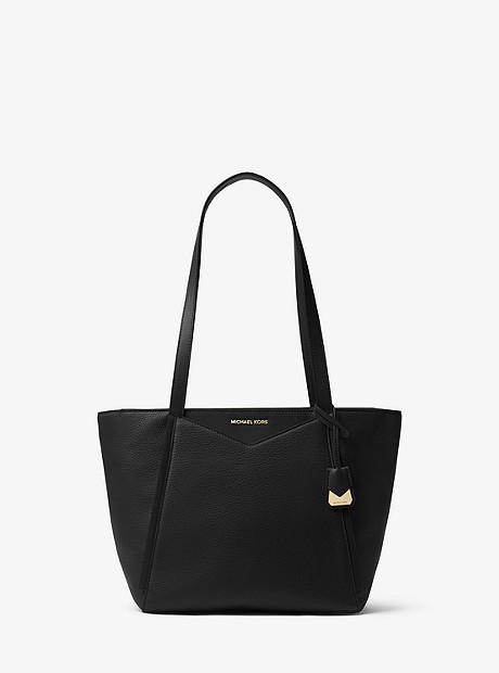 Whitney Small Pebbled Leather Tote Bag - BLACK - 30S8GN1T1L