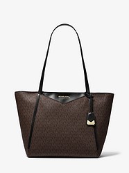 Whitney Large Logo Tote - BROWN/BLK - 30S8GN1T3B