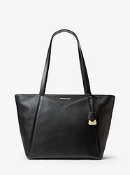 Whitney Large Leather Tote - BLACK - 30S8GN1T3L