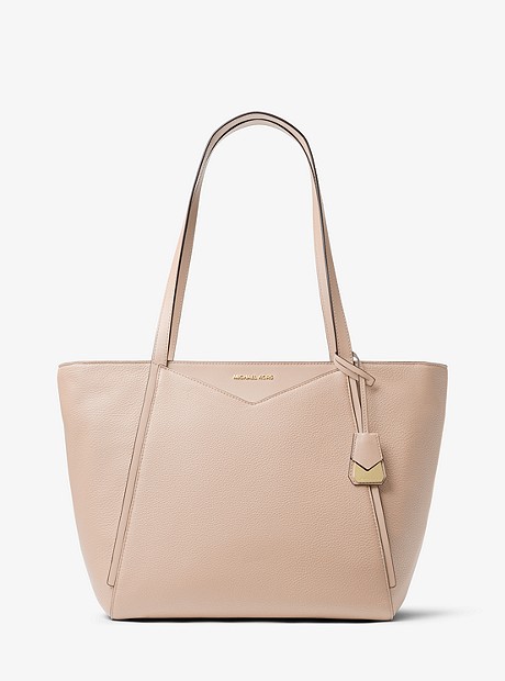 Whitney Large Leather Tote Bag - SOFT PINK - 30S8GN1T3L