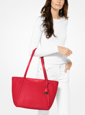 whitney large leather tote