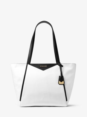 whitney large leather tote michael kors