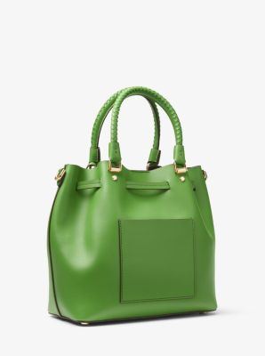 【INCHANT ME】Multi twill leather bucket bag Designer Bucket Bag With Adjustable Strap. Women Shoulder