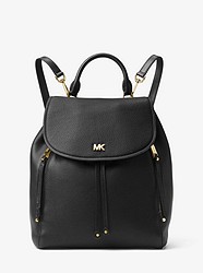 Evie Medium Leather Backpack - BLACK - 30S8GZUB2L