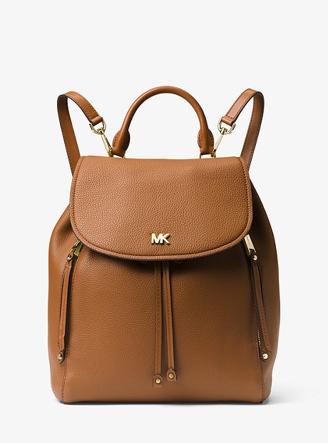Evie Medium Leather Backpack - ACORN - 30S8GZUB2L