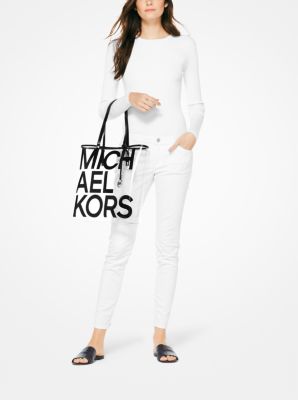 Michael Kors Large Graphic Logo Print Clear Tote Bag