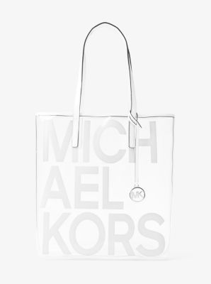 The Michael Large Graphic Logo Print Clear Tote Bag | Michael Kors