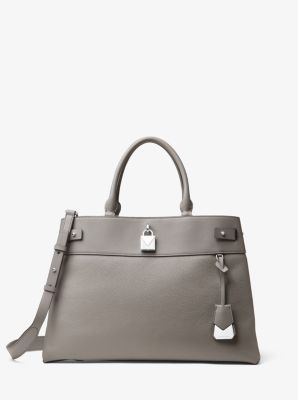 gramercy polished leather satchel