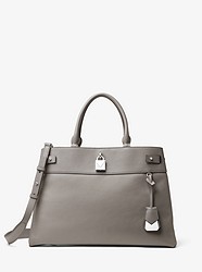 Gramercy Large Leather Satchel - PEARL GREY - 30S8SG7S3L