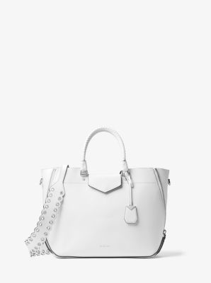 Scalloped Leather Shoulder Strap Michael Kors Canada