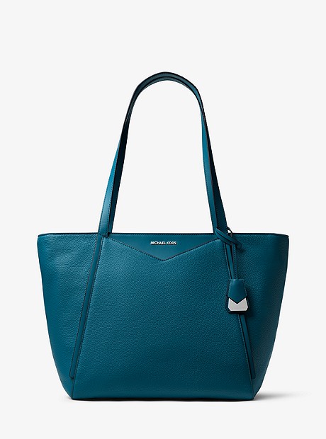 Whitney Large Leather Tote - TEAL - 30S8SN1T3L