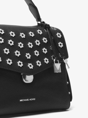 Bristol Medium Floral Studded Leather Satchel Michael Kors