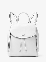 Evie Medium Leather Backpack - OPTIC WHITE - 30S8SZUB2L