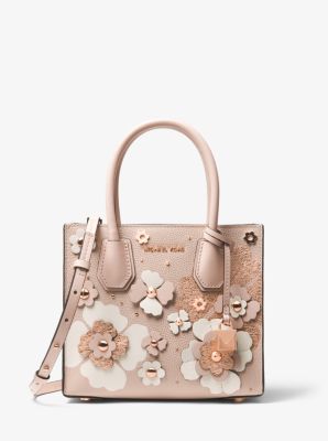 Michael kors mercer floral embellished leather on sale crossbody