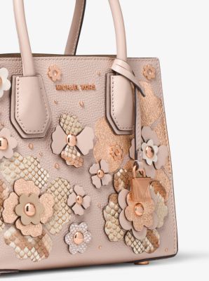 Michael kors mercer floral embellished leather hot sale crossbody