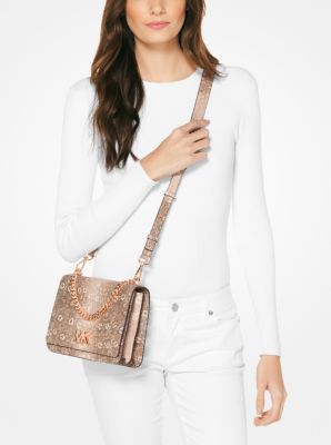 Embossed Lizard Crossbody Pouchette