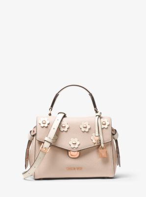 Bristol Small Floral Appliqué Leather Satchel